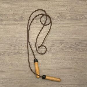 50” wooden handle skipping rope with leather rope​​​​​​​​​
